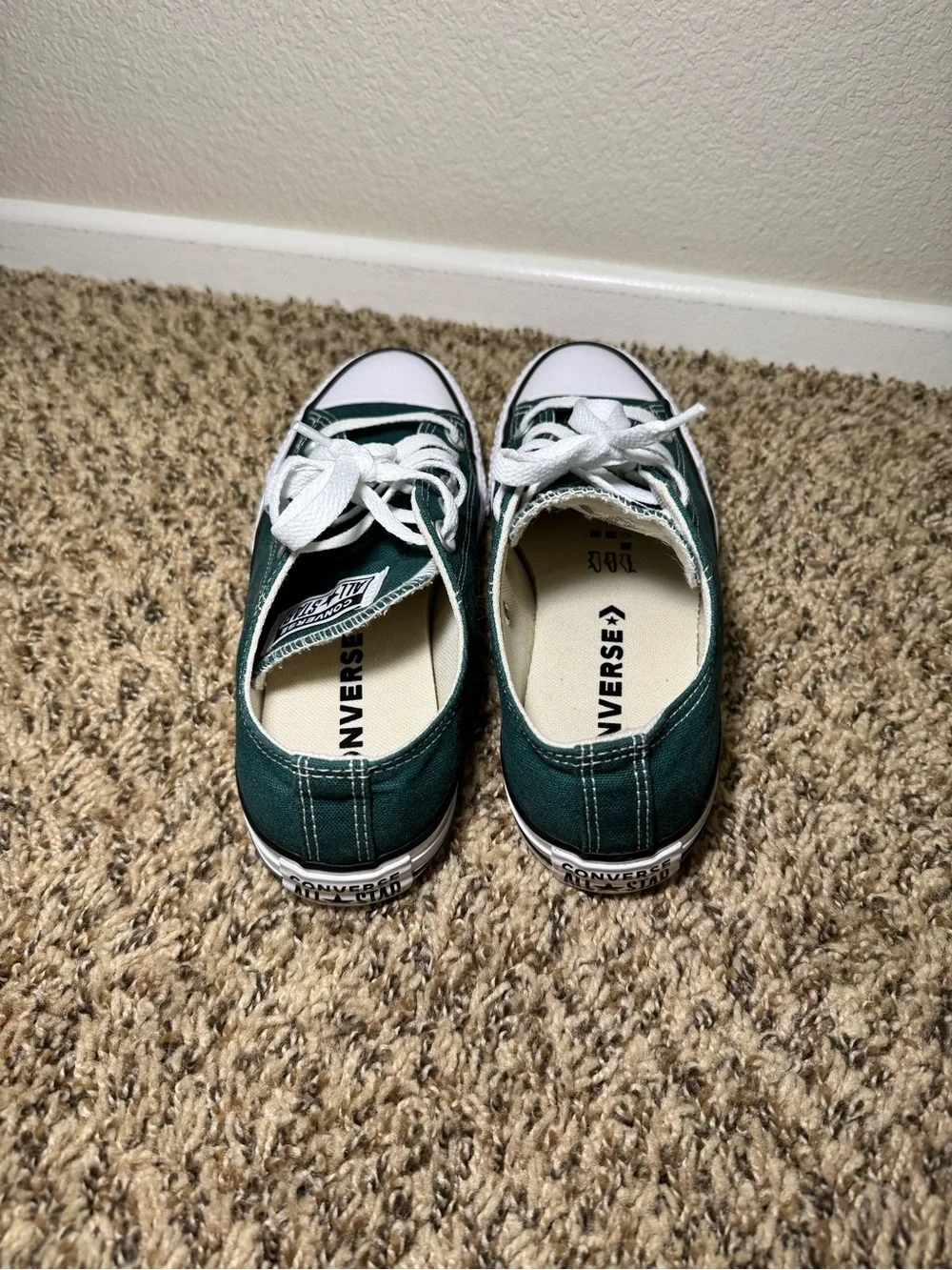 Converse Womens Dark Green Low Top Sneakers - Picture 4 of 9